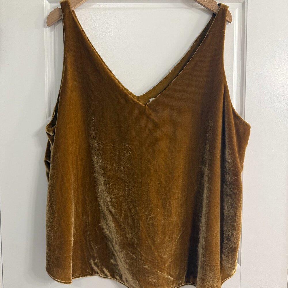 Loft Gold Velvet Tank, XL